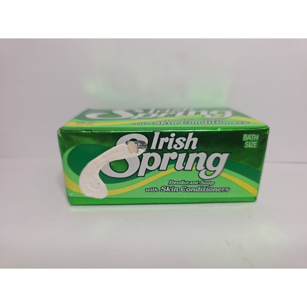 Irish‎ Spring Deodorant Soap Bar Vintage Green Foil  NOS Sealed - Picture 4 of 6